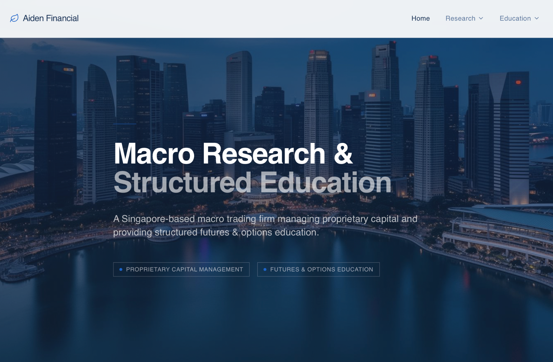 Website AidenFinancial.com – Webdesign Referenz