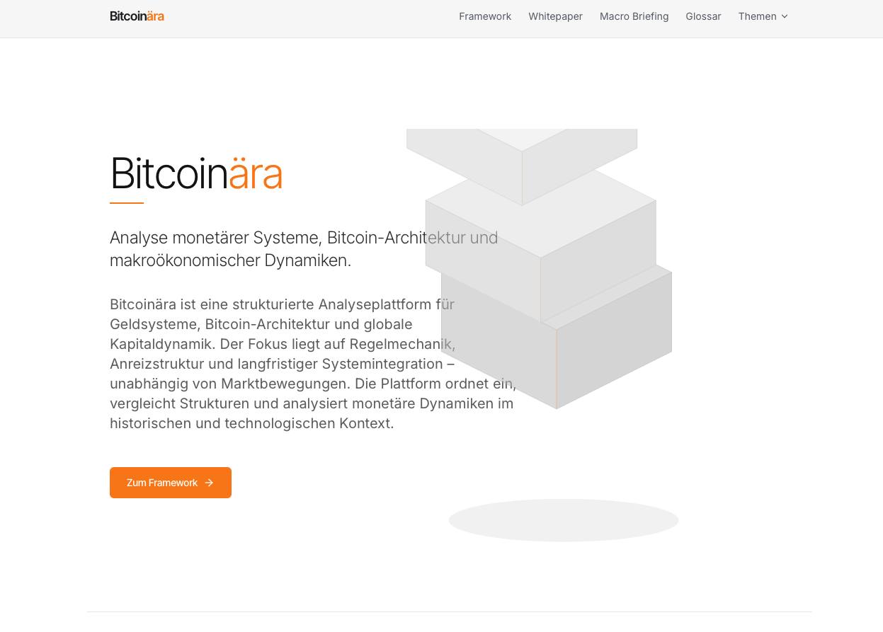 Website bitcoinära.de – Webdesign Referenz