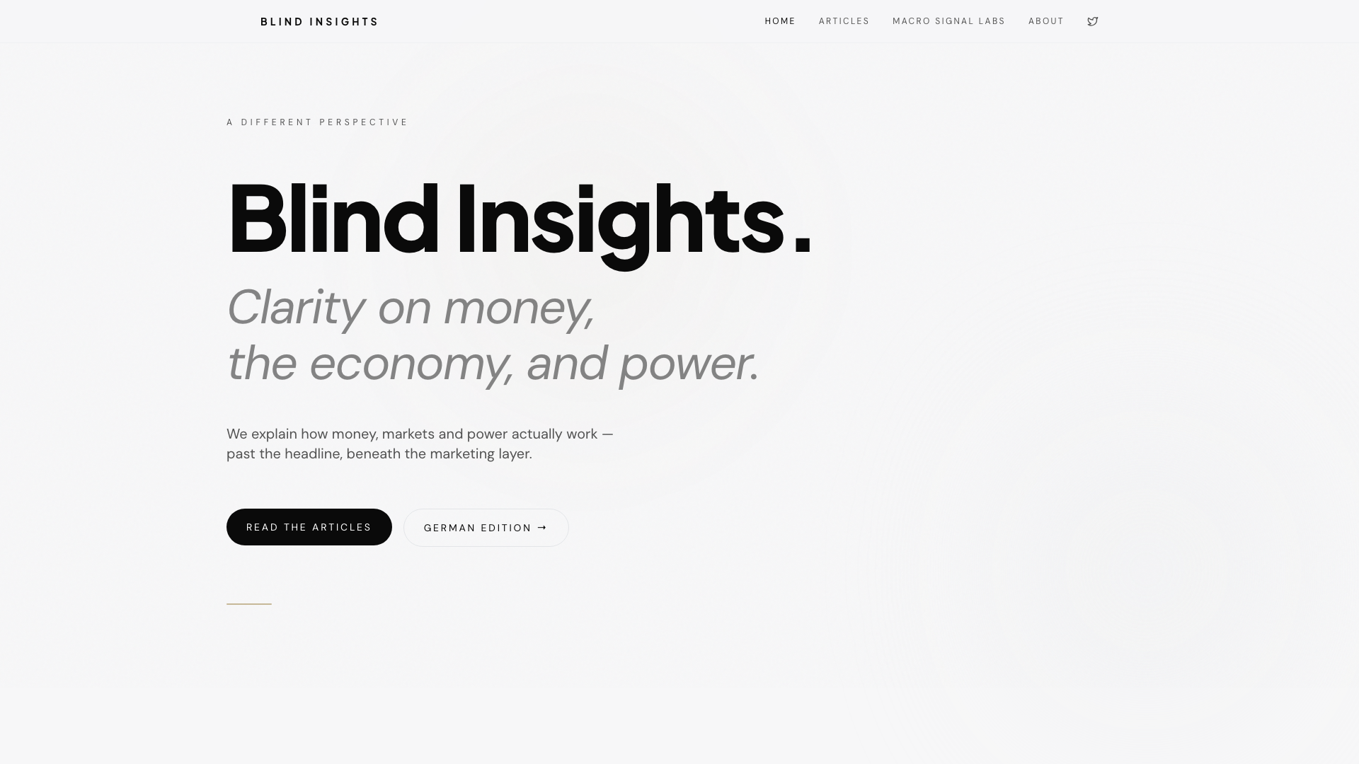 Website BlindInsights.net – Webdesign Referenz