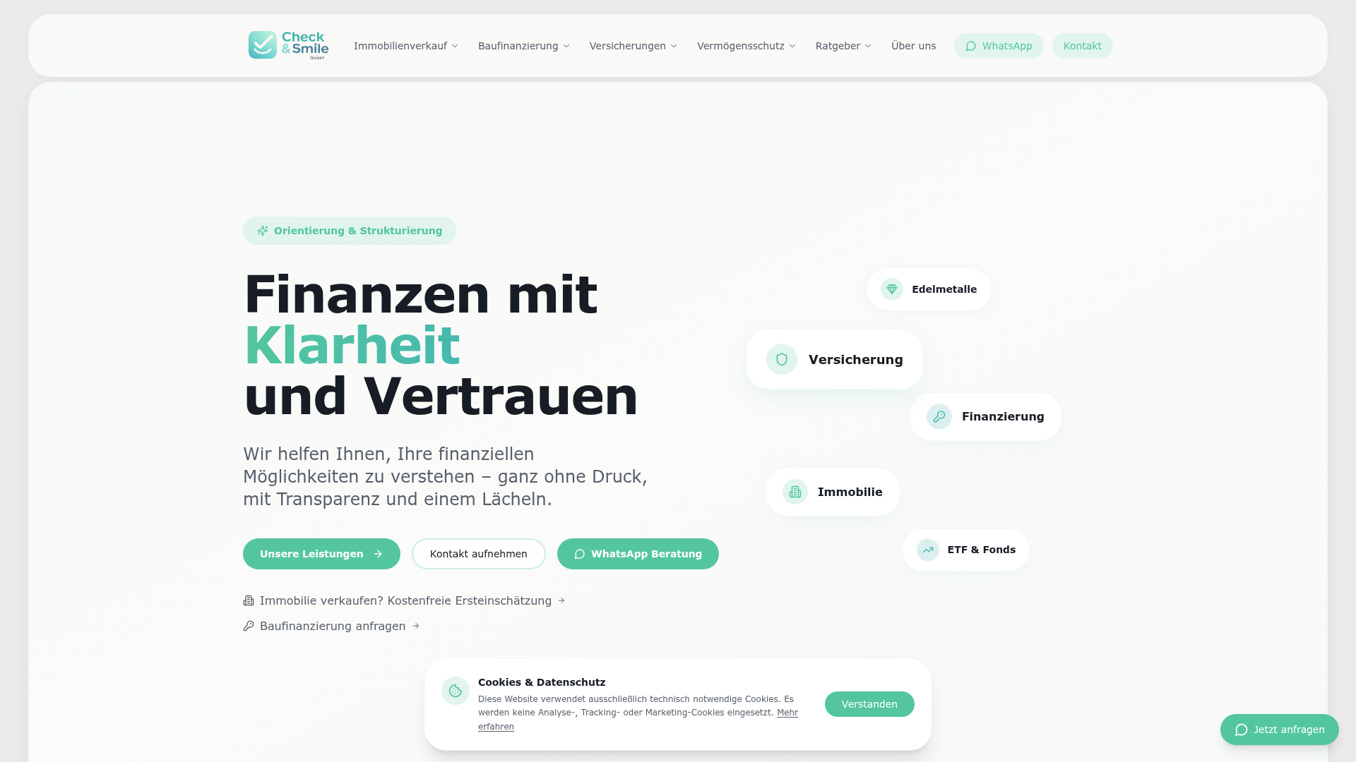 Website Check & Smile – Webdesign Referenz