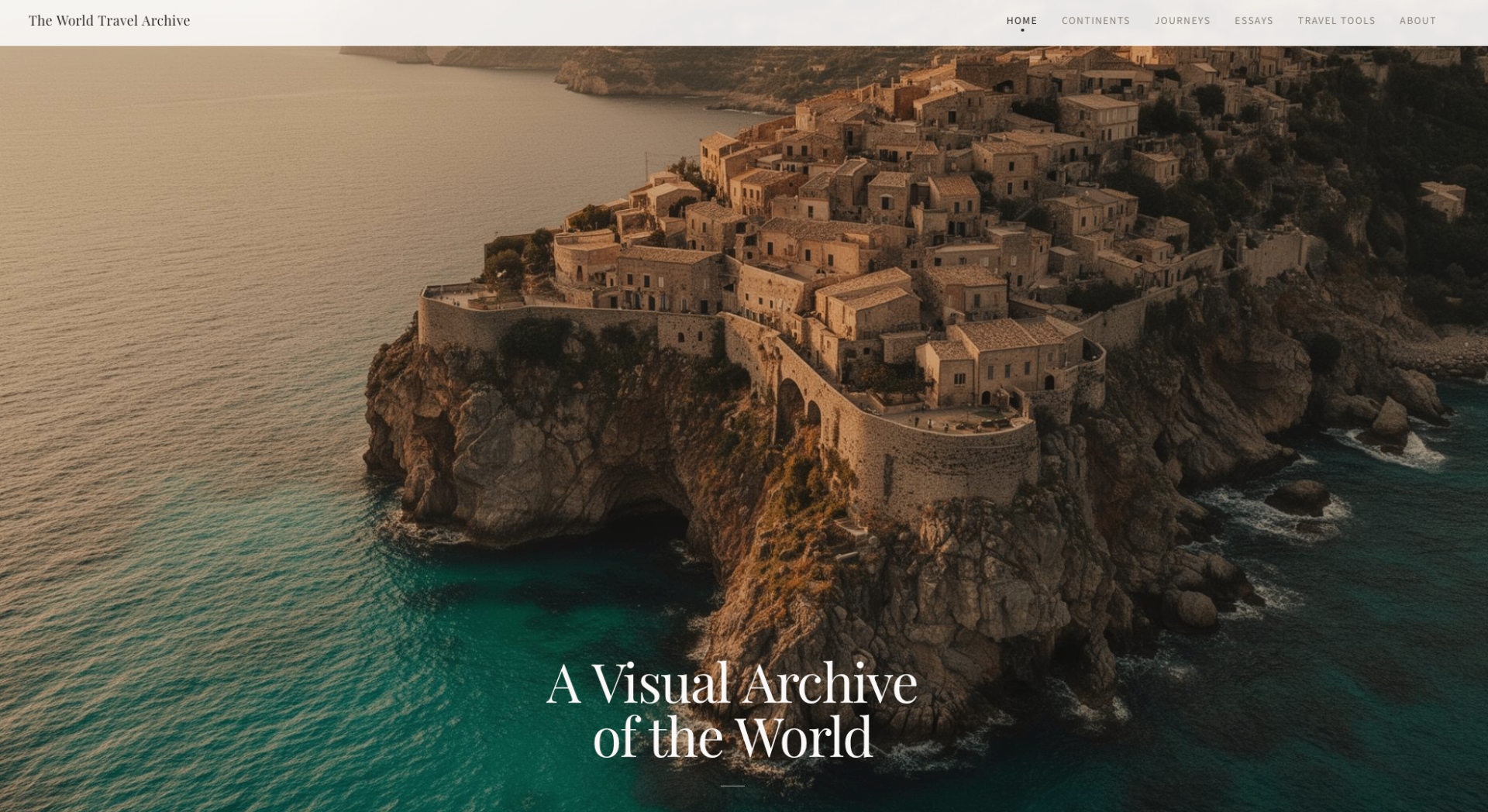 Website TheWorldTravelArchive.com – Webdesign Referenz