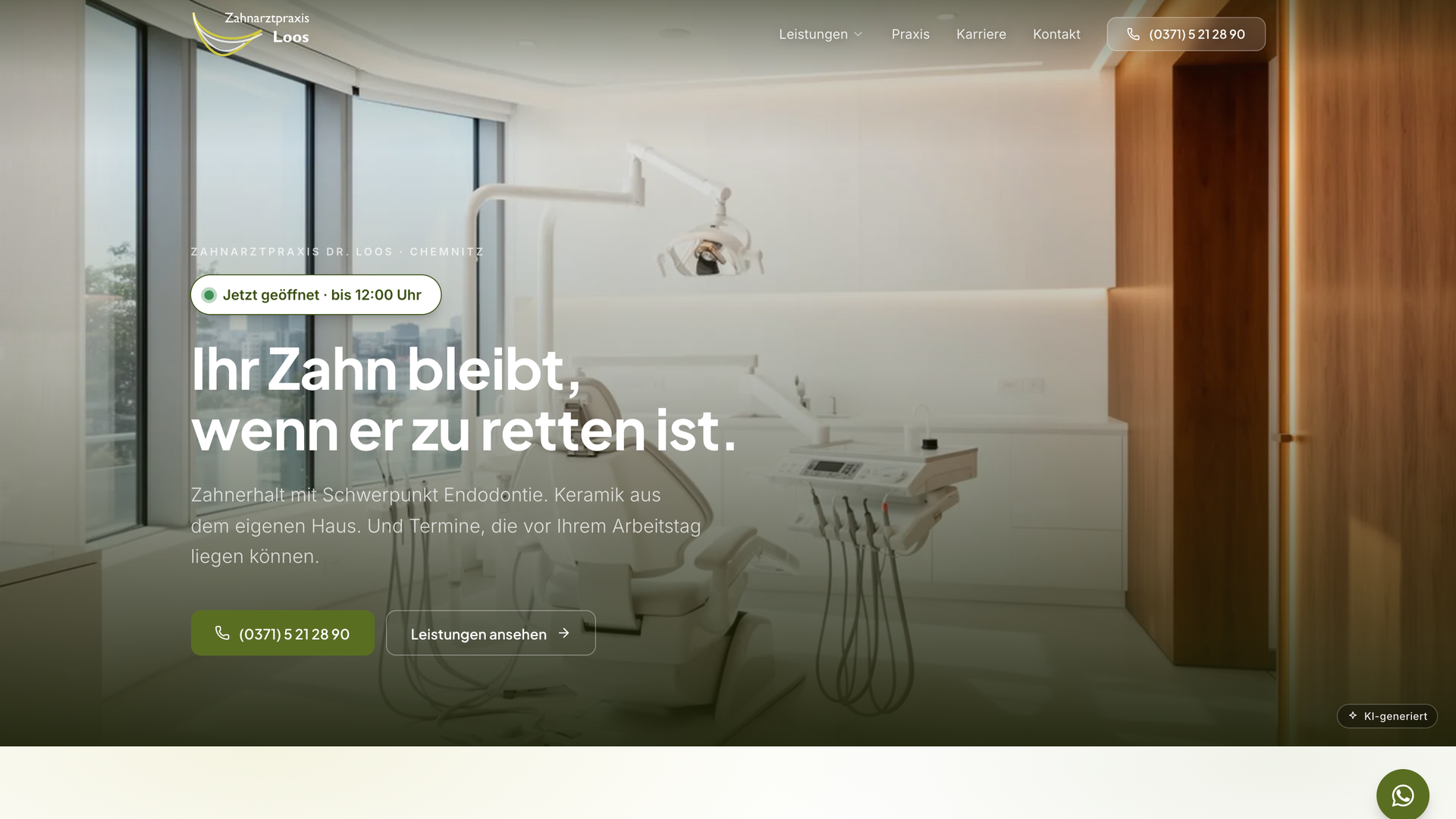 Website Zahnarztpraxis Dr. Loos – Webdesign Referenz