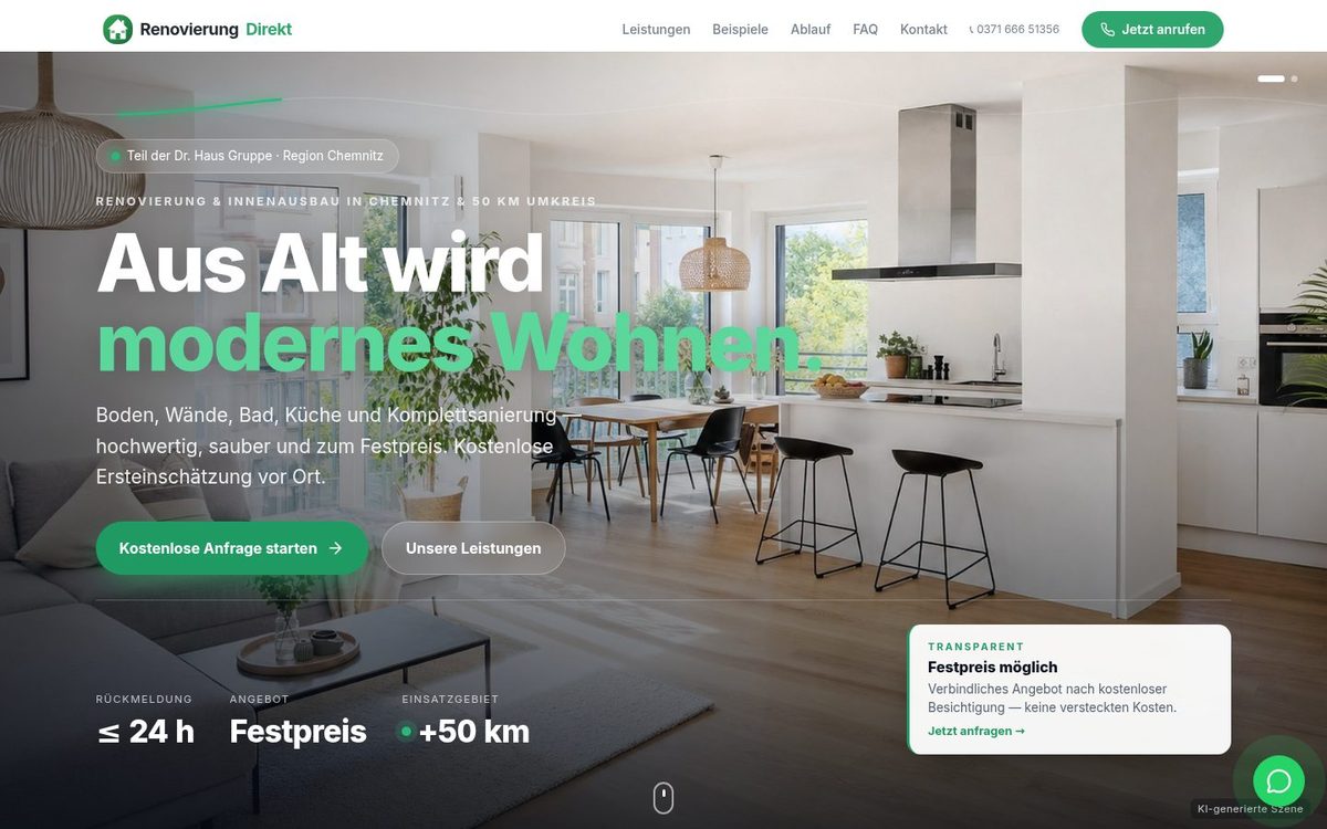 Website Renovierung Direkt